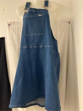 NWT Innée Denim Overall Dress 2X Plus Size Adjustable Straps